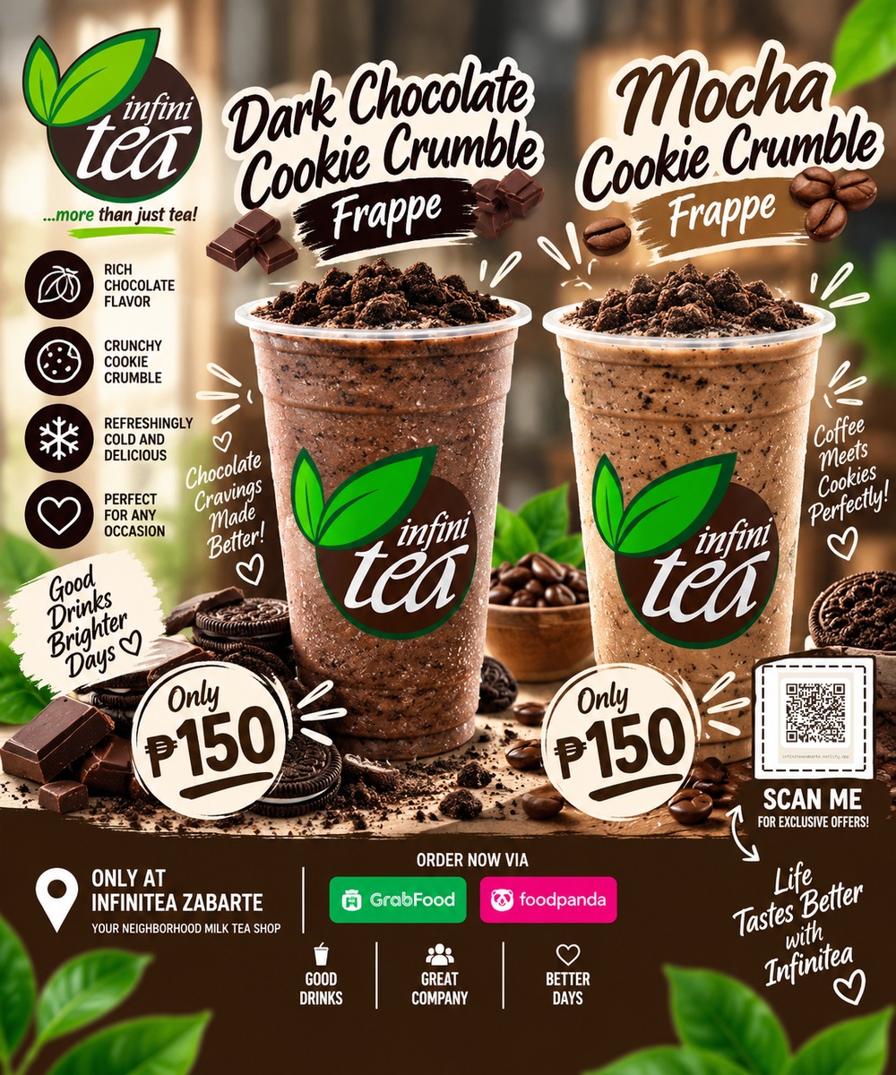 Dark Chocolate Cookie Crumble Frappe