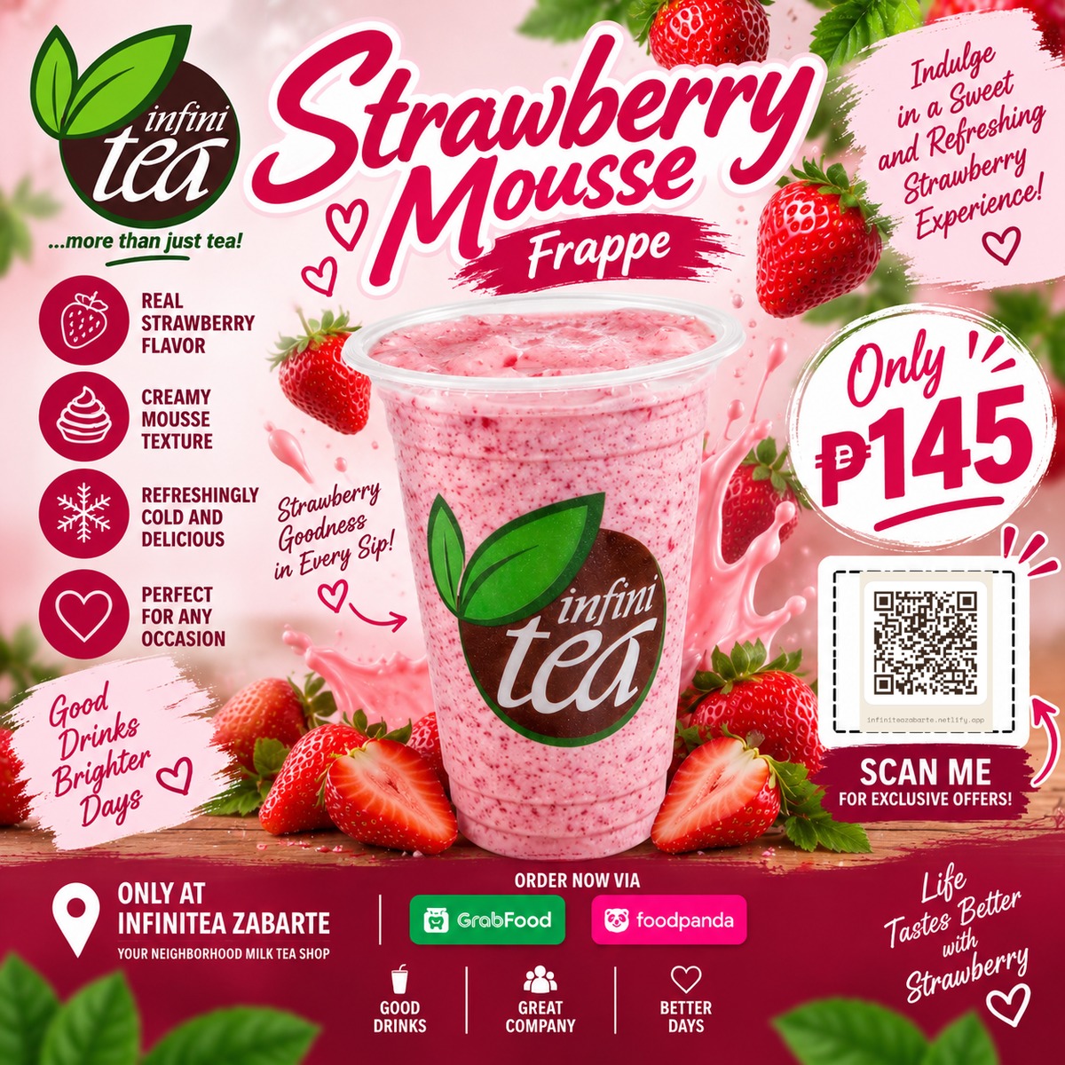 Strawberry Mousse Frappe