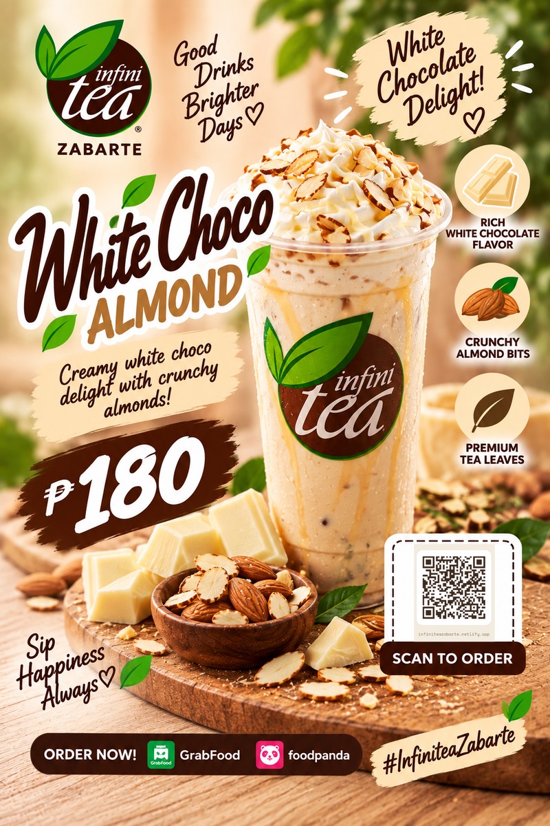 White Choco Almond Milk Tea