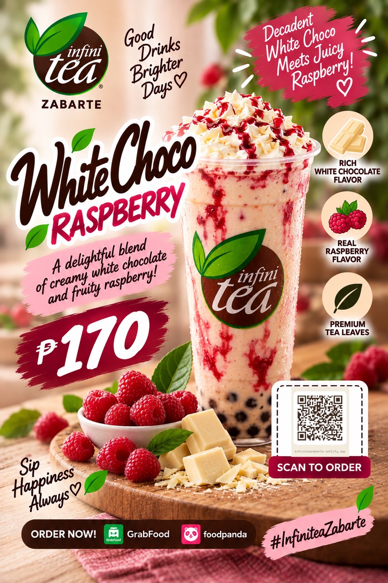 White Choco Raspberry Milk Tea