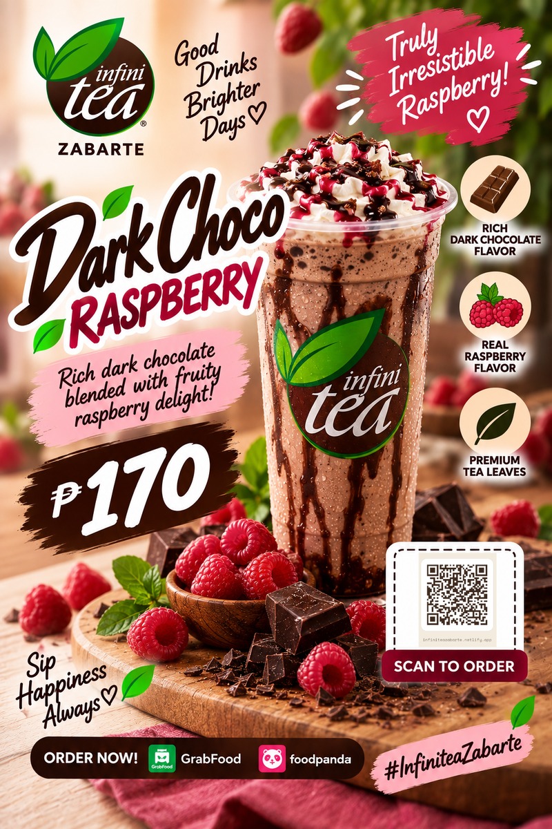 Dark Choco Raspberry Milk Tea