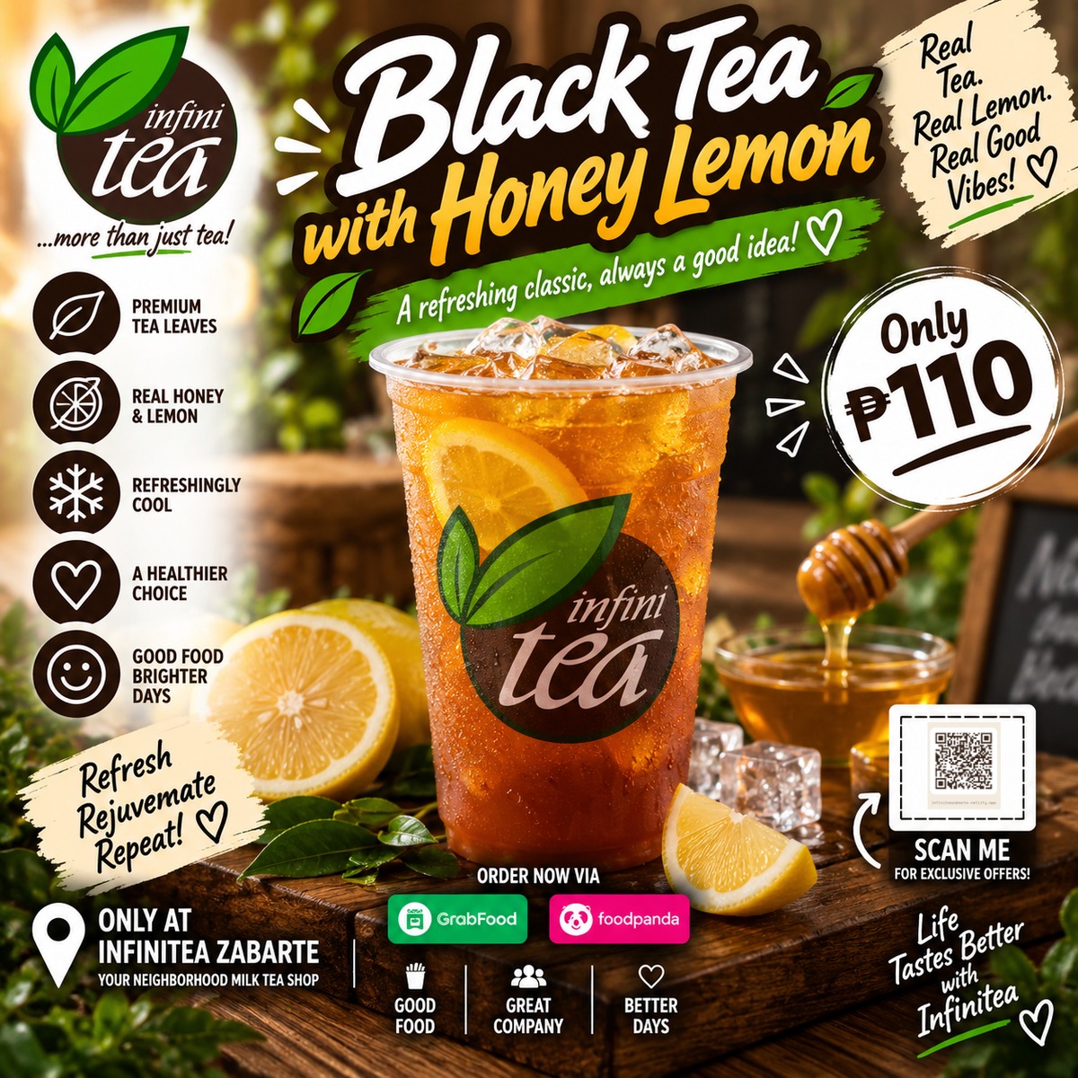 Black Tea with Honey Lemon