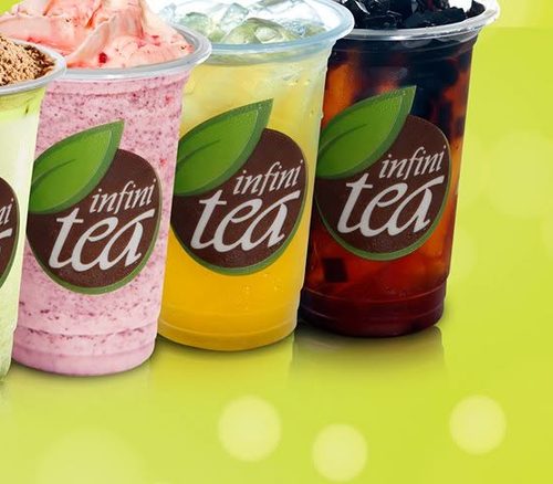 Infinitea fruit teas with pearls and fresh ice